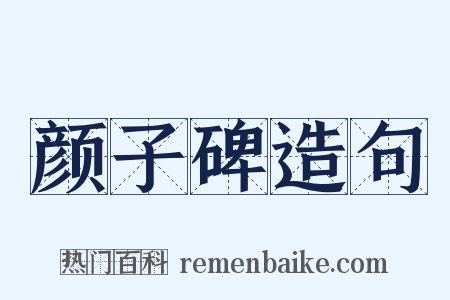 颜子碑造句是什么意思的图片